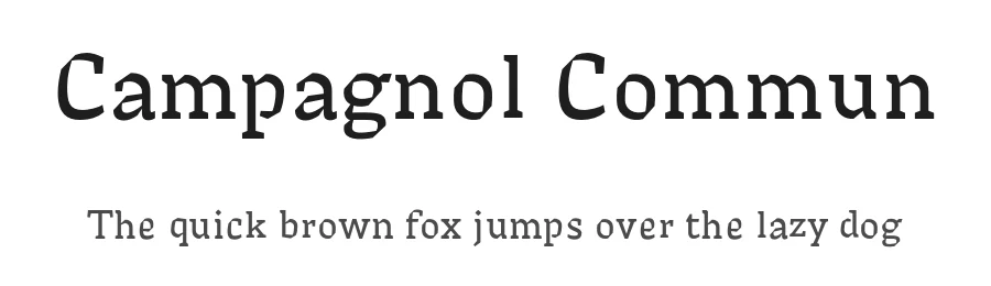Campagnol Commun by Velvetyne Type Foundry — Serif Font