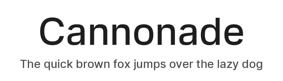 Cannonade by Rasmus Andersson — Sans Serif Font