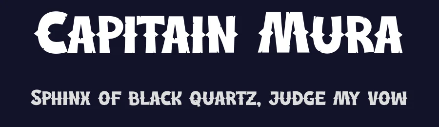 Capitain Mura by PINISIART TEAM — Display Font — thumbnail 2