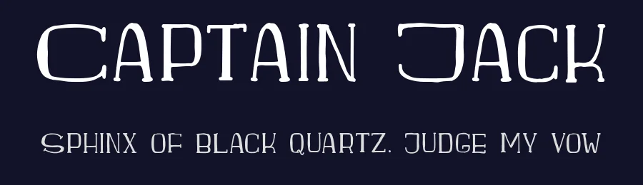 Captain Jack by thebundles, mehibi — Display Font — thumbnail 2