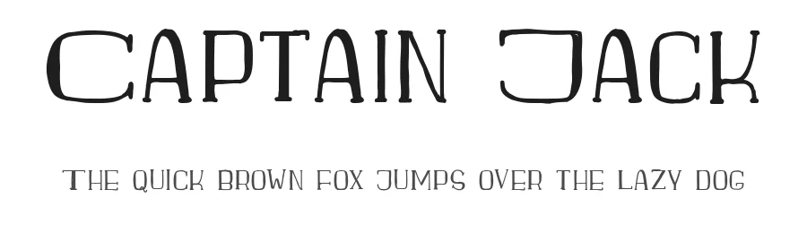Captain Jack by thebundles, mehibi — Display Font