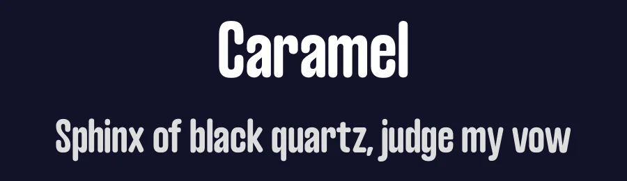 Caramel by Hugo Lopez — Sans Serif Font — thumbnail 2