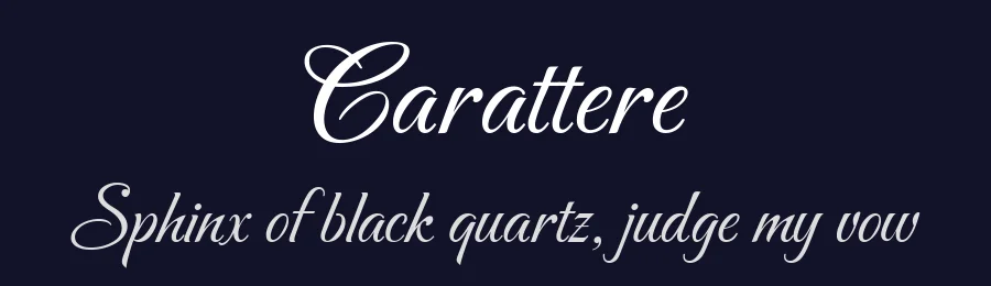 Carattere by Robert E. Leuschke — Script Handwritten Font — thumbnail 2