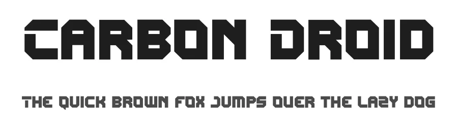 Carbon Droid by Tokopress Team — Display Font