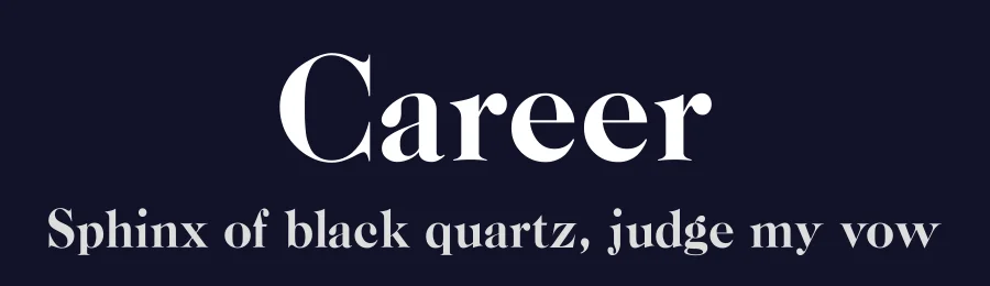 Career — Serif Font — thumbnail 2