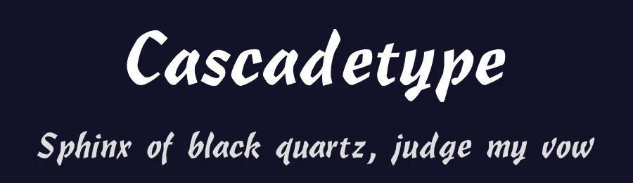 Cascadetype — Script Handwritten Font — thumbnail 2