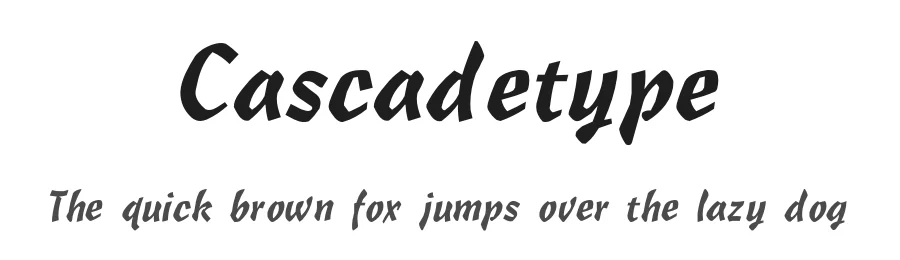 Cascadetype — Script Handwritten Font