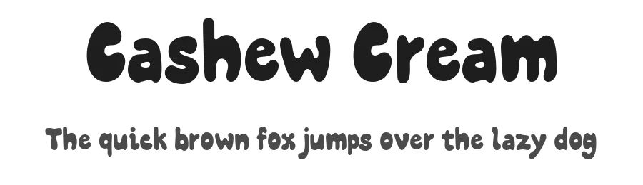 Cashew Cream by Keiu Grossberg — Script Handwritten Font