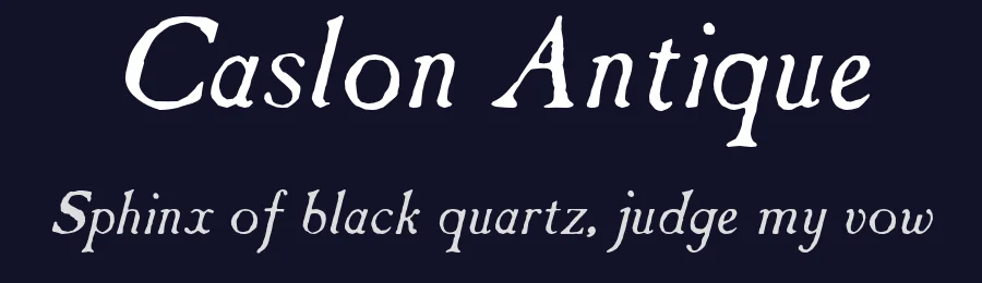 Caslon Antique — Serif Font — thumbnail 2
