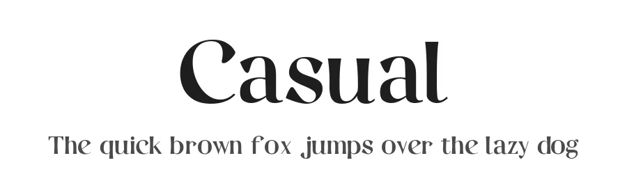 Casual — Sans Serif Font