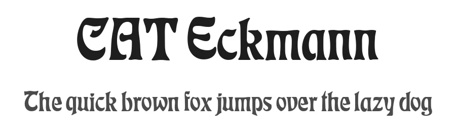 CAT Eckmann by Peter Wiegel - CAT-Fonts Germany — Serif Font