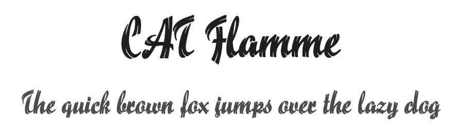 CAT Flamme by Digitized and Redrawn by Peter Wiegel, Catfonts.de — Script Handwritten Font