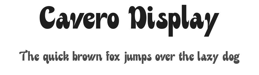 Cavero Display by Bakhrudin Ja'far — Display Font