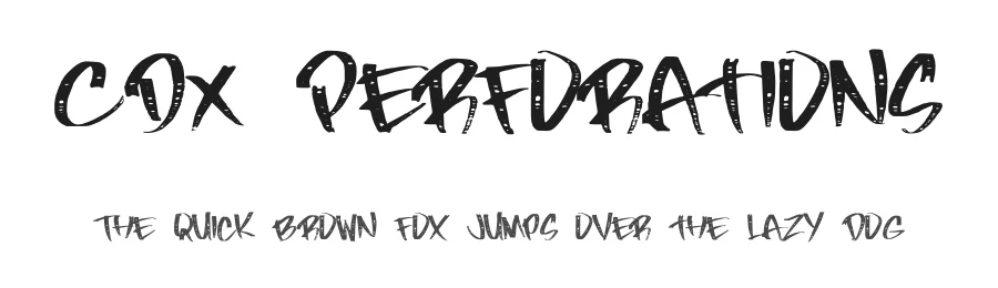 CDX Perforations by Codecy — Script Handwritten Font