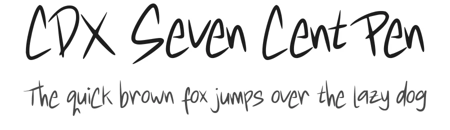 CDX Seven Cent Pen by Codecy — Script Handwritten Font