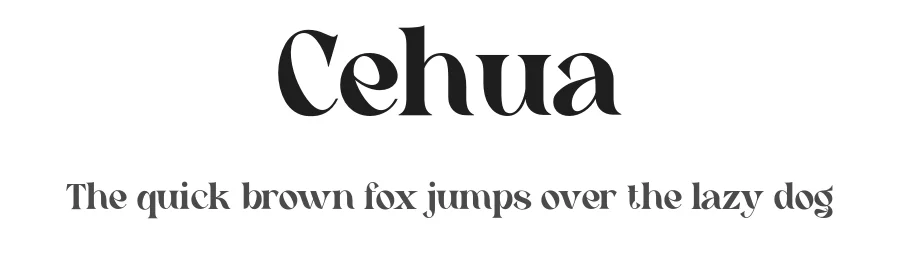 Cehua by Authentype — Serif Font