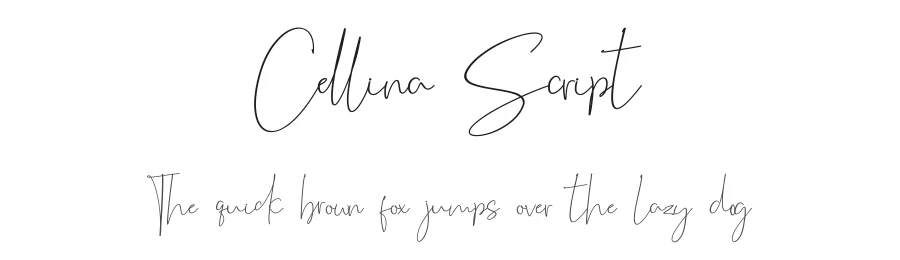 Cellina Script — Script Handwritten Font