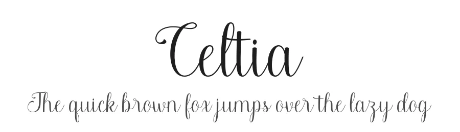 Celtia by stripes studio — Script Handwritten Font