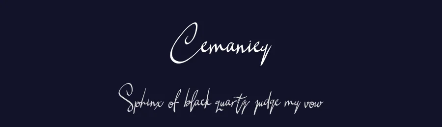 Cemaniey by 160 Studio — Script Handwritten Font — thumbnail 2