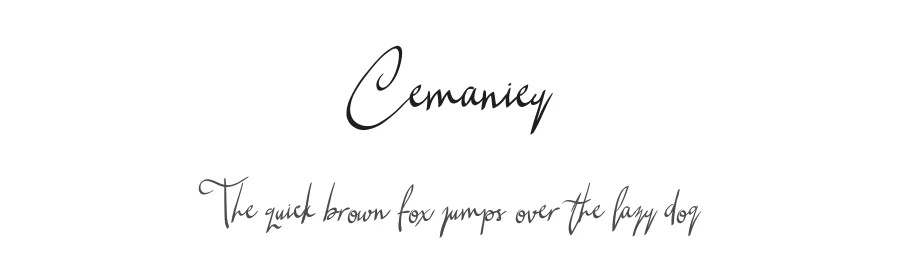 Cemaniey by 160 Studio — Script Handwritten Font