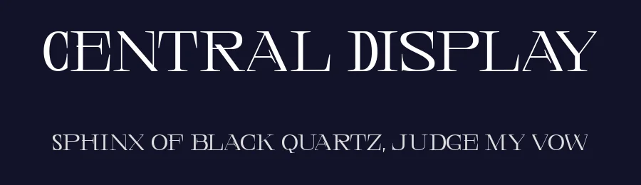 Central Display by Prio Nurokhim Aji — Display Font — thumbnail 2