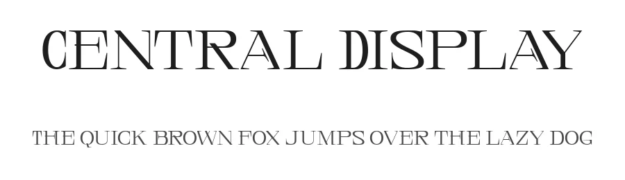 Central Display by Prio Nurokhim Aji — Display Font