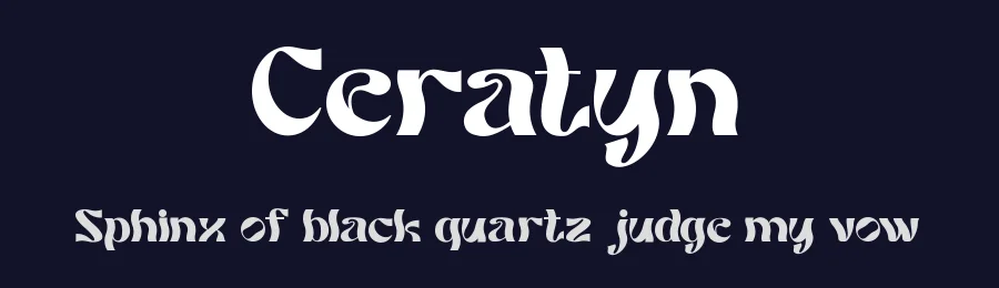 Ceratyn by Sayins — Display Font — thumbnail 2