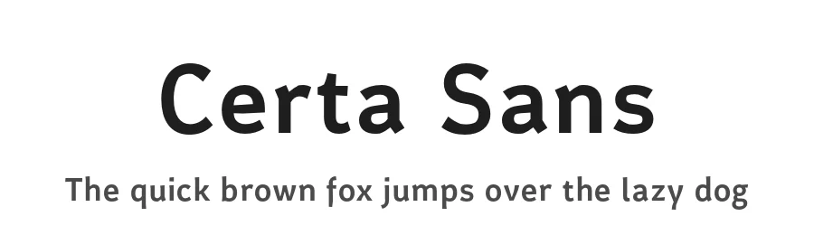Certa Sans by Glenjan — Sans Serif Font
