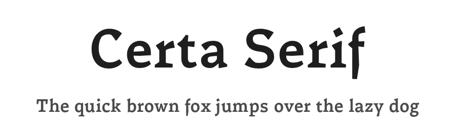 Certa Serif by Glenjan — Slab Serif Font