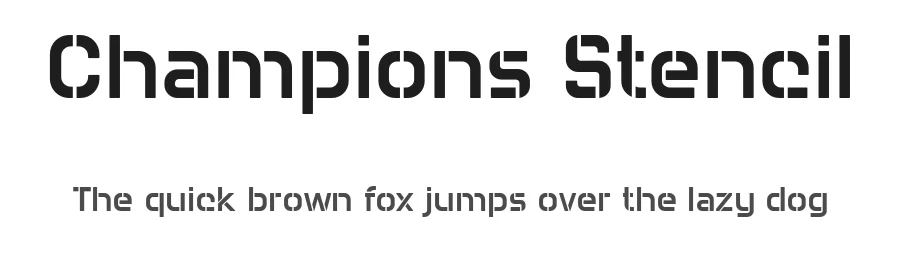 Champions Stencil by Yongki Pramandala Putra — Display Font