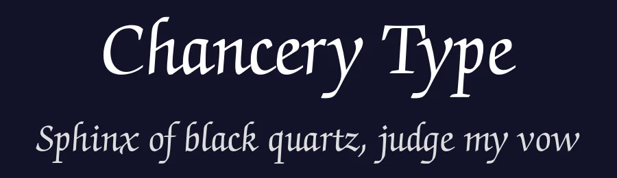 Chancery Type — Script Handwritten Font — thumbnail 2