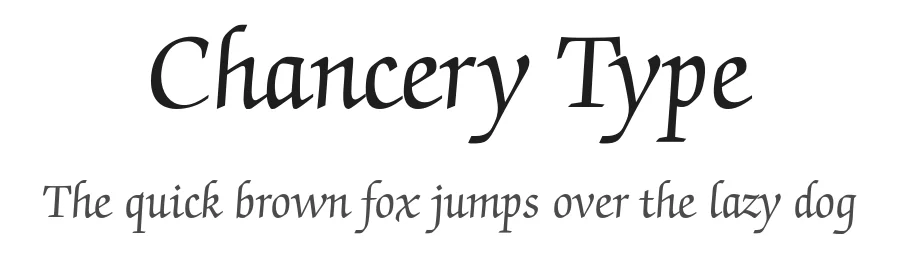 Chancery Type — Script Handwritten Font