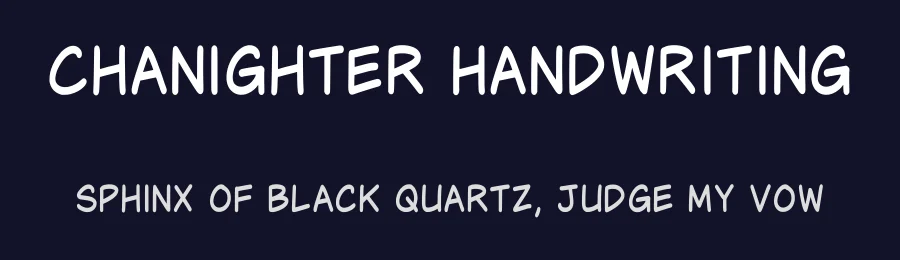Chanighter Handwriting by Sin Chanighter — Script Handwritten Font — thumbnail 2