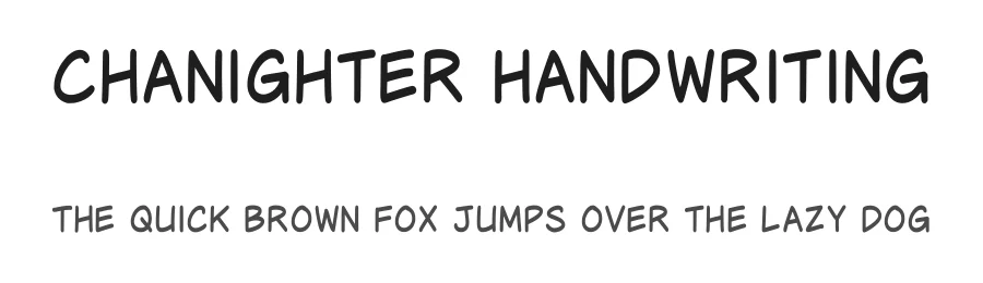 Chanighter Handwriting by Sin Chanighter — Script Handwritten Font