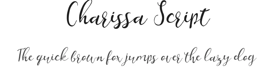 Charissa Script by Area Type Studio — Script Handwritten Font