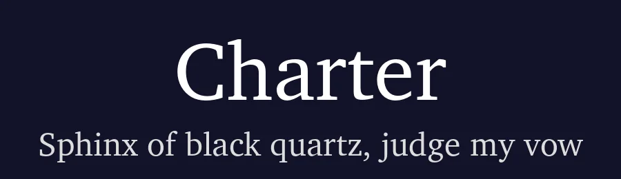 Charter by Bitstream Inc., Cambridge, MA — Serif Font — thumbnail 2