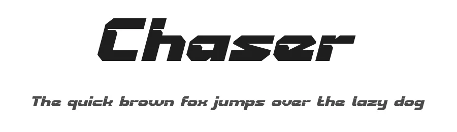 Chaser by IDEBARENG TEAM — Display Font