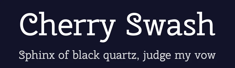 Cherry Swash by Kasatkina Nataliya — Slab Serif Font — thumbnail 2