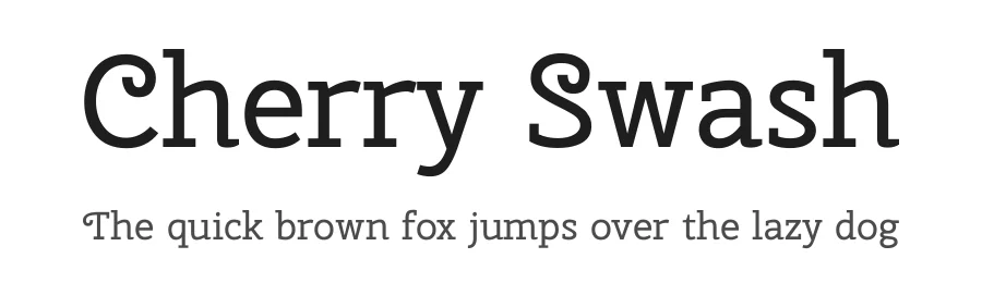 Cherry Swash by Kasatkina Nataliya — Slab Serif Font