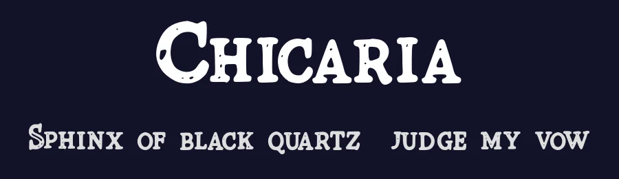 Chicaria by Ilyas Yasin — Display Font — thumbnail 2