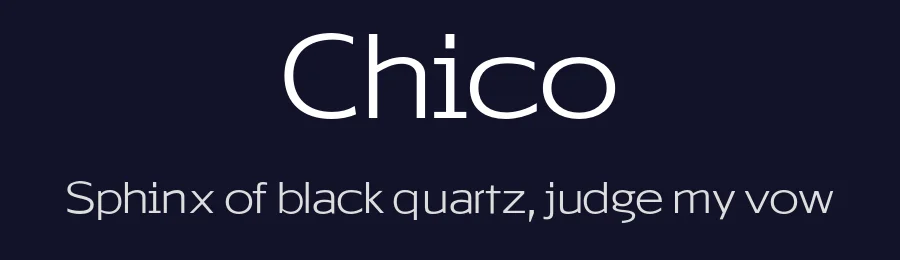 Chico by Tapiwanashe Sebastian Garikayi — Sans Serif Font — thumbnail 2