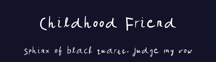 Childhood Friend by Winarto & Fiki Rohmatul Maula For Prio Nurokhim Aji — Script Handwritten Font — thumbnail 2