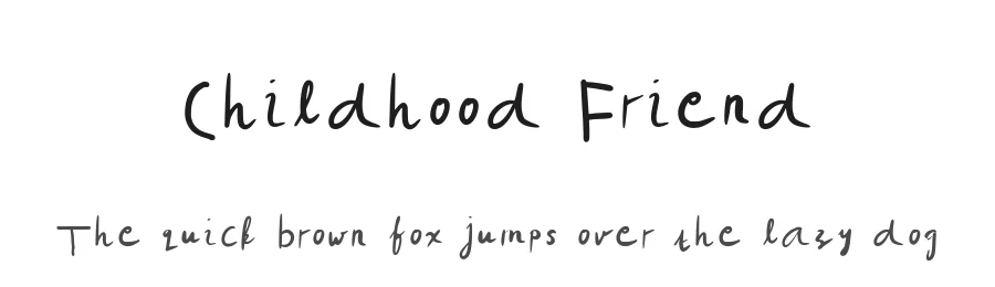Childhood Friend by Winarto & Fiki Rohmatul Maula For Prio Nurokhim Aji — Script Handwritten Font