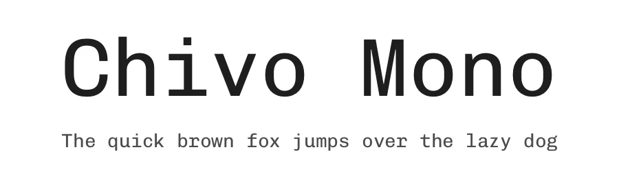 Chivo Mono by Hector Gatti — Sans Serif Font