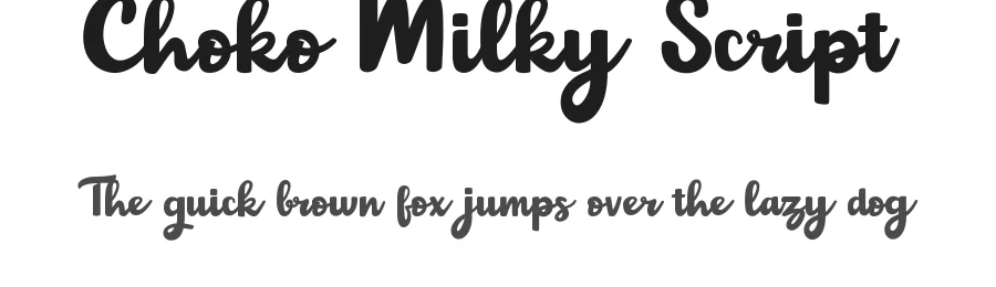 Choko Milky Script — Script Handwritten Font