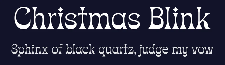 Christmas Blink by Laire Banyu Sandi Pawenang — Display Font — thumbnail 2
