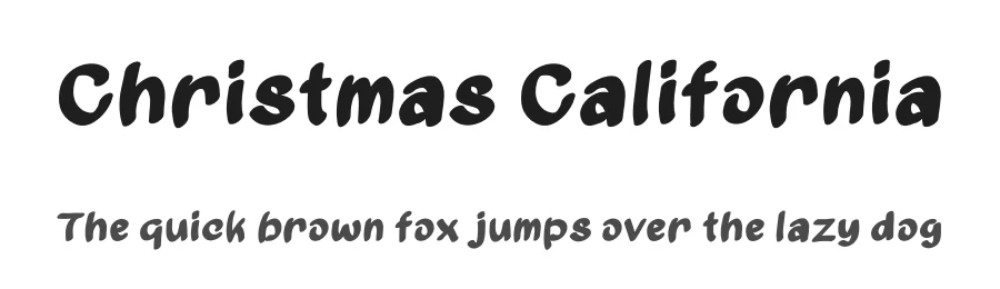 Christmas California — Script Handwritten Font