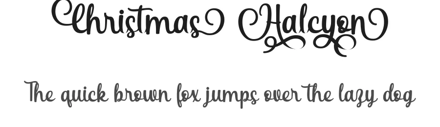 Christmas Halcyon by ahweproject — Script Handwritten Font