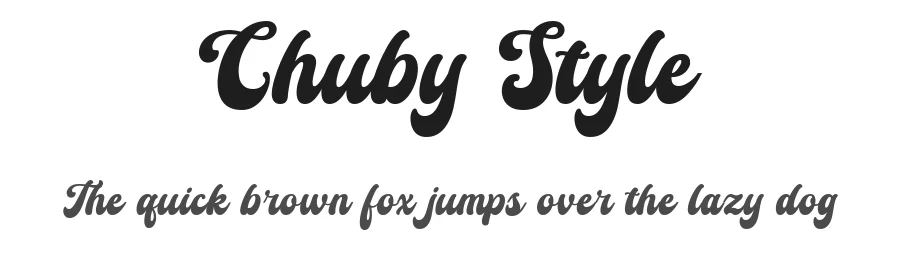 Chuby Style by Keithzo — Script Handwritten Font