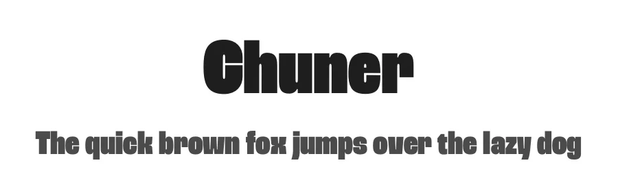 Chuner by Furqan Sudirmaan, Muhammad Muammar — Display Font